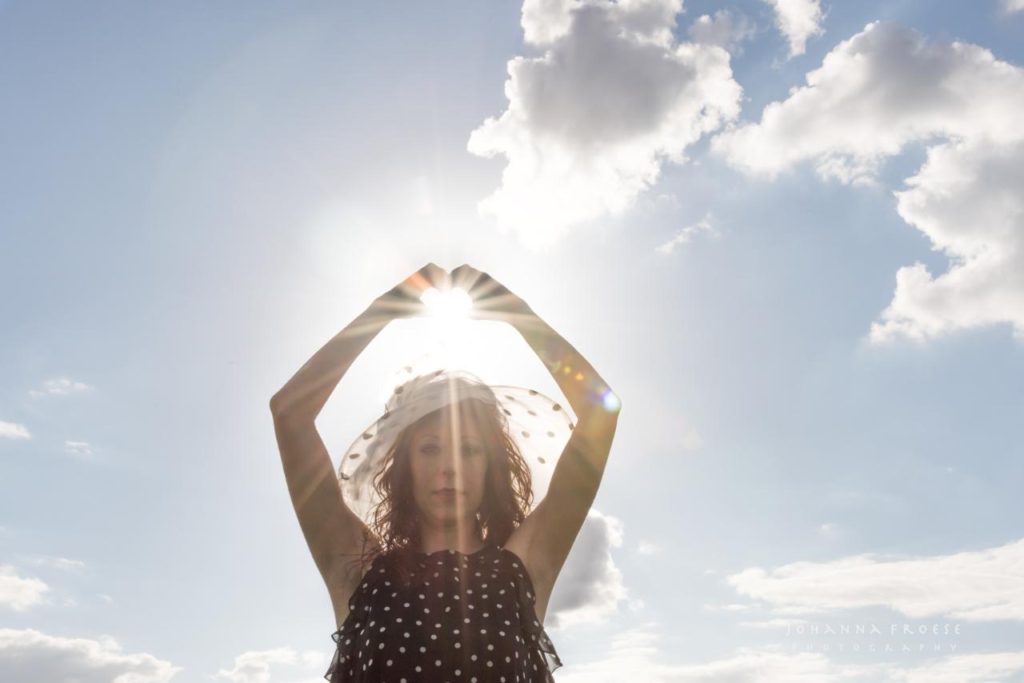 Pearl Allard (Look Up Sometimes) heart and sunrays Photo Credit: Johanna Froese Photography